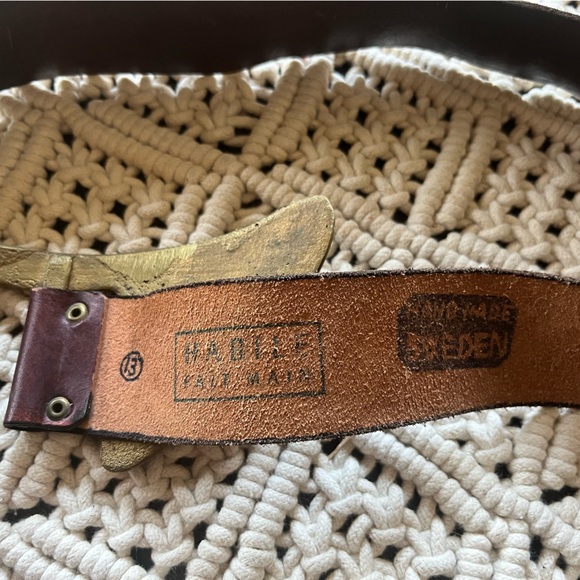 Women’s Vintage HABILE Fait Main Leather Belt from Holt Renfrew - Picture 4 of 6